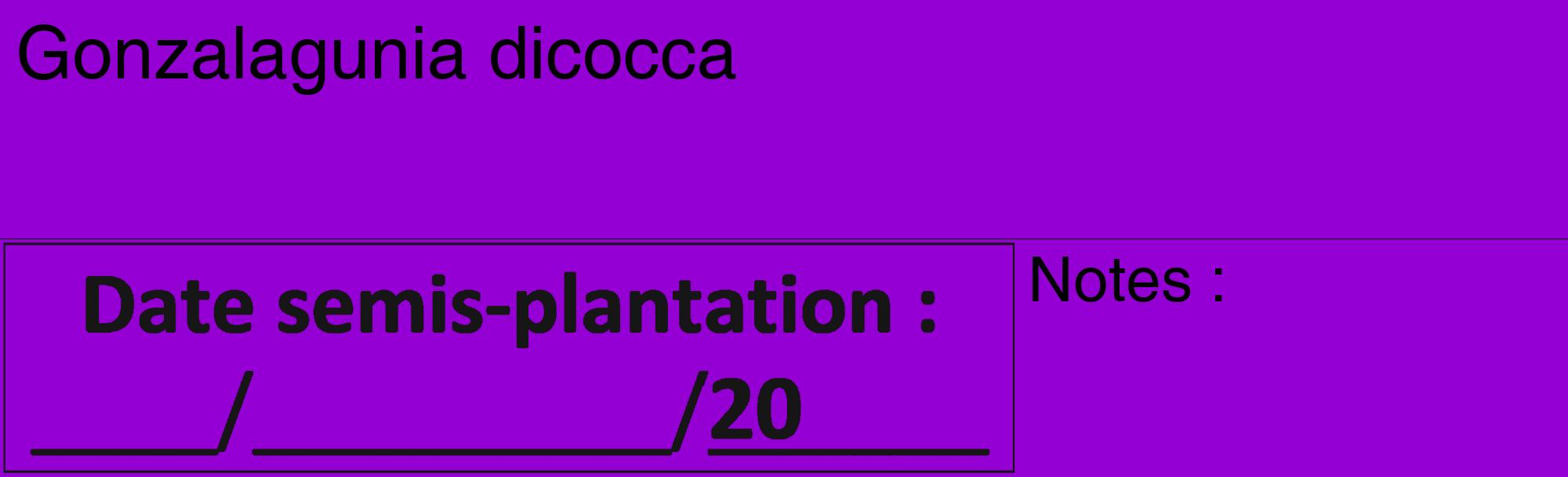 Étiquette de : Gonzalagunia dicocca - format c - style noire48_basique_basiquehel avec comestibilité