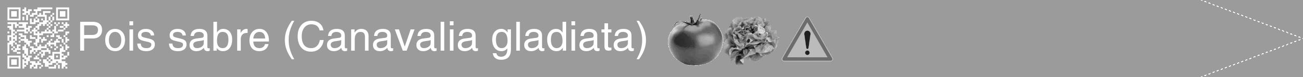 Étiquette de : Canavalia gladiata - format b - style blanche52hel avec qrcode et comestibilité simplifiée