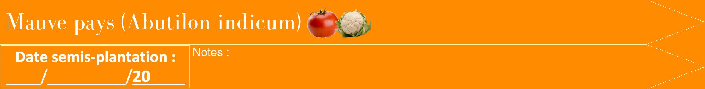 Étiquette de : Abutilon indicum - format b - style blanche23bod avec comestibilité simplifiée