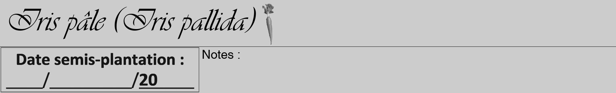 Étiquette de : Iris pallida - format a - style noire0viv avec comestibilité simplifiée
