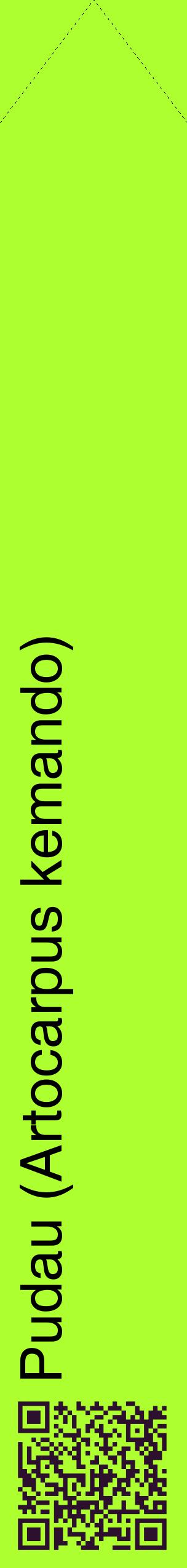 Étiquette de : Artocarpus kemando - format c - style noire17_simplehel avec qrcode et comestibilité