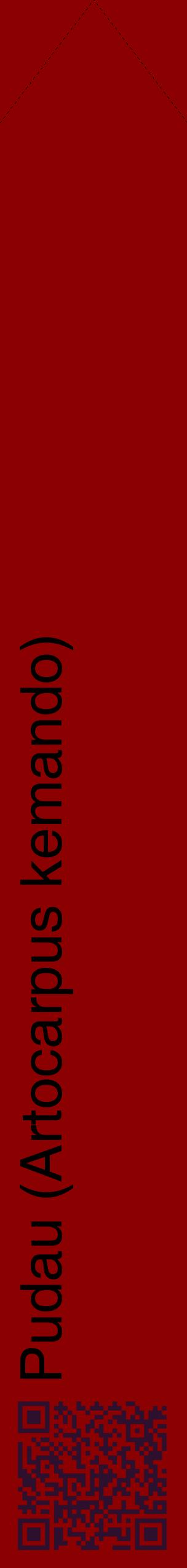 Étiquette de : Artocarpus kemando - format c - style noire34_simplehel avec qrcode et comestibilité