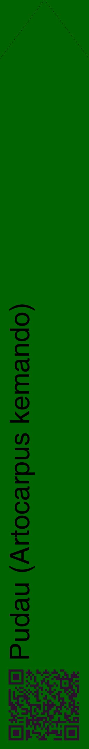 Étiquette de : Artocarpus kemando - format c - style noire8_simplehel avec qrcode et comestibilité