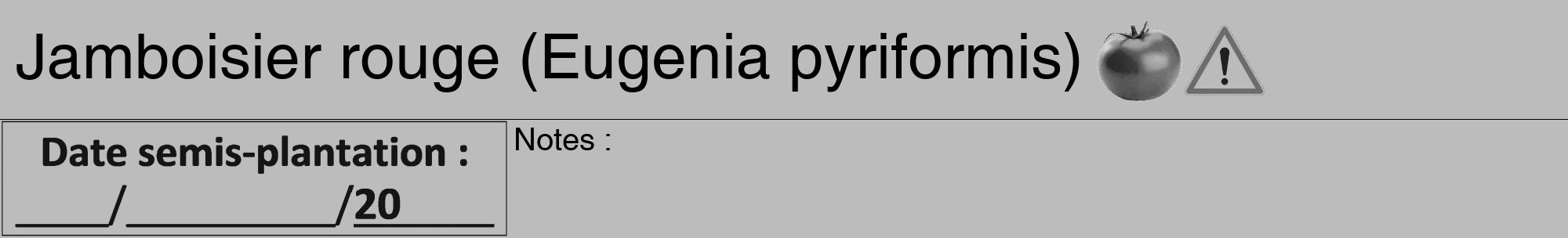 Étiquette de : Eugenia pyriformis - format a - style noire1hel avec comestibilité simplifiée