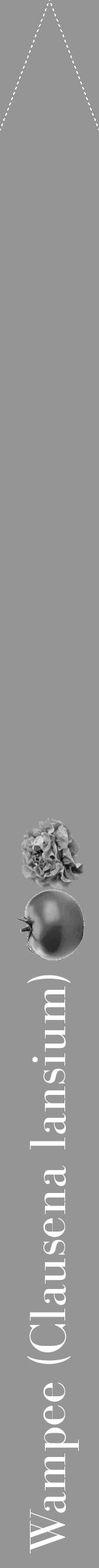 Étiquette de : Clausena lansium - format b - style blanche16bod avec comestibilité simplifiée - position verticale