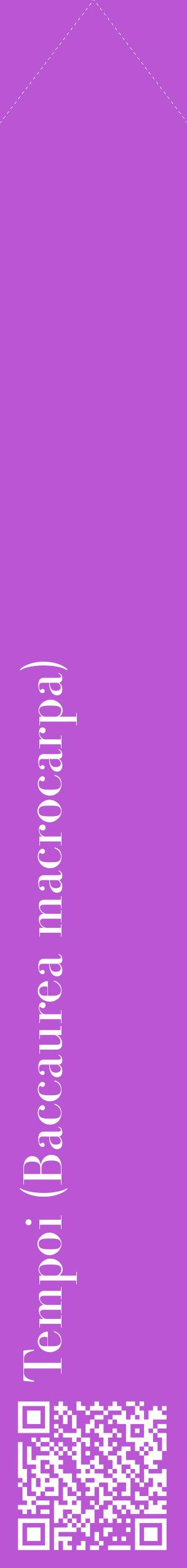 Étiquette de : Baccaurea macrocarpa - format c - style blanche50_simplebod avec qrcode et comestibilité