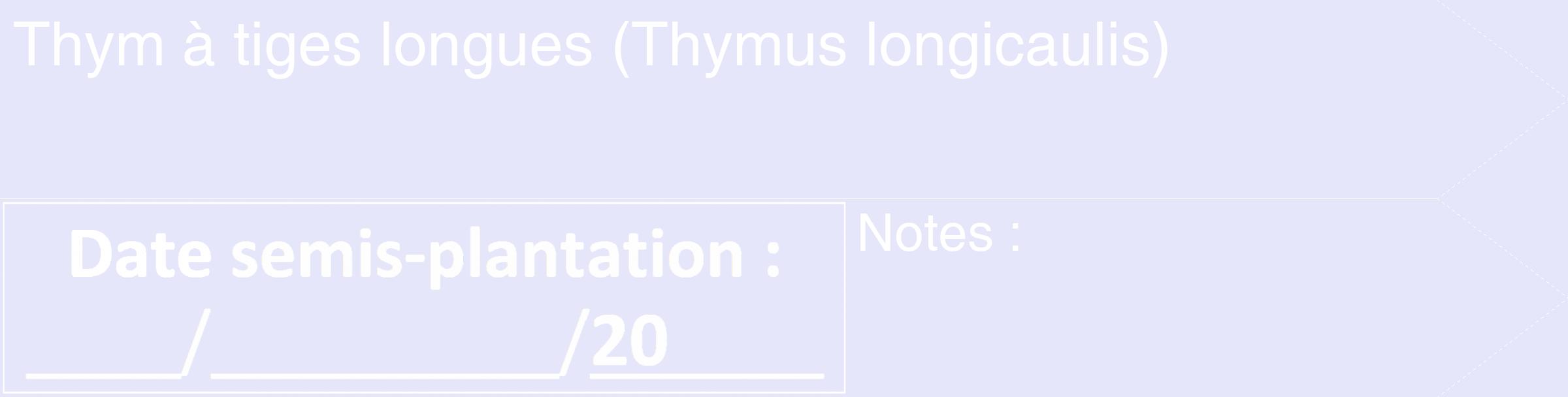 Étiquette de : Thymus longicaulis - format c - style blanche55_simple_simplehel avec comestibilité