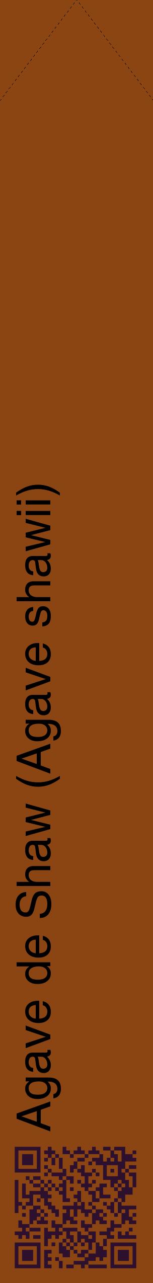 Étiquette de : Agave shawii - format c - style noire30_simplehel avec qrcode et comestibilité
