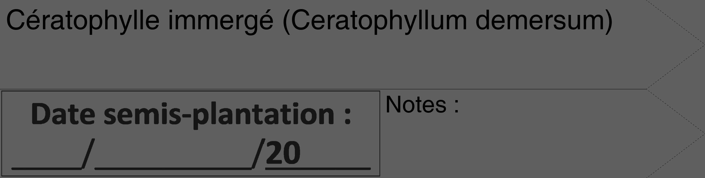 Étiquette de : Ceratophyllum demersum - format c - style noire10_simple_simplehel avec comestibilité
