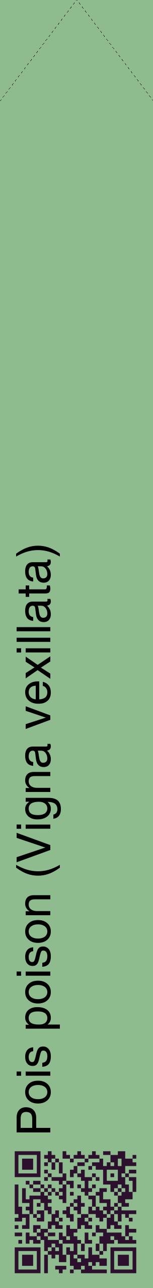 Étiquette de : Vigna vexillata - format c - style noire13_simple_simplehel avec qrcode et comestibilité - position verticale