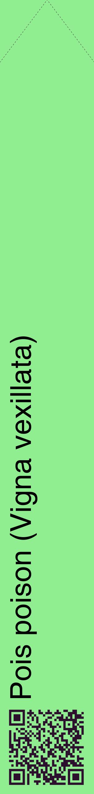 Étiquette de : Vigna vexillata - format c - style noire15_simplehel avec qrcode et comestibilité