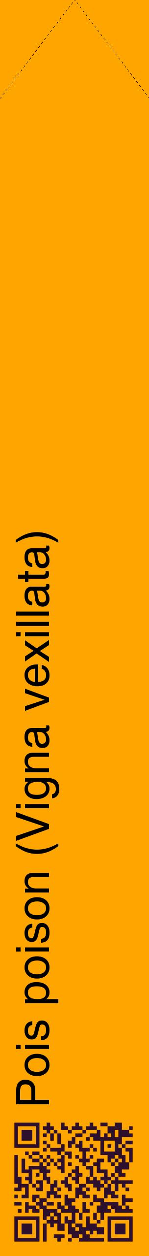 Étiquette de : Vigna vexillata - format c - style noire22_simplehel avec qrcode et comestibilité