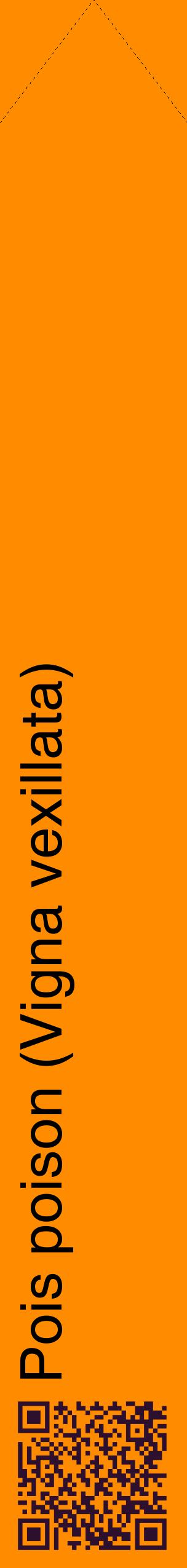 Étiquette de : Vigna vexillata - format c - style noire23_simplehel avec qrcode et comestibilité