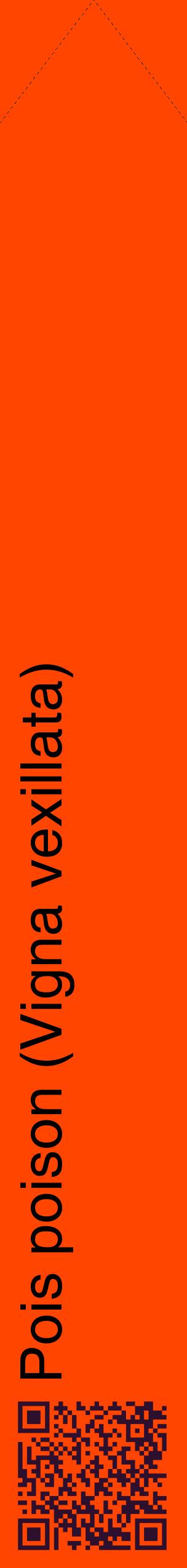 Étiquette de : Vigna vexillata - format c - style noire26_simplehel avec qrcode et comestibilité