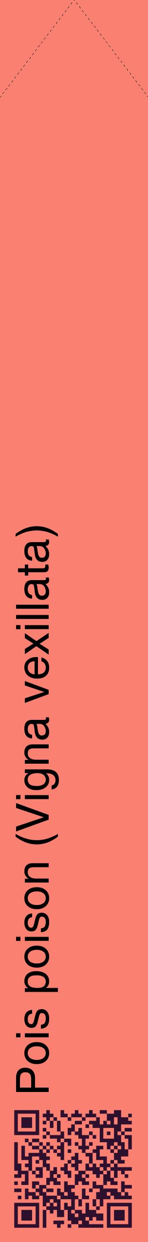 Étiquette de : Vigna vexillata - format c - style noire38_simplehel avec qrcode et comestibilité