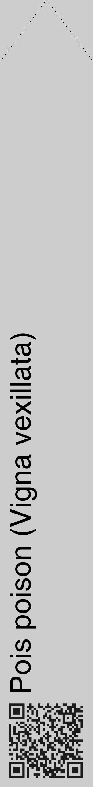 Étiquette de : Vigna vexillata - format c - style noire41_simple_simplehel avec qrcode et comestibilité - position verticale