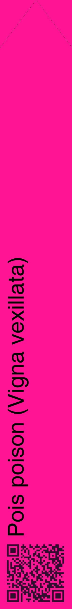 Étiquette de : Vigna vexillata - format c - style noire43_simplehel avec qrcode et comestibilité