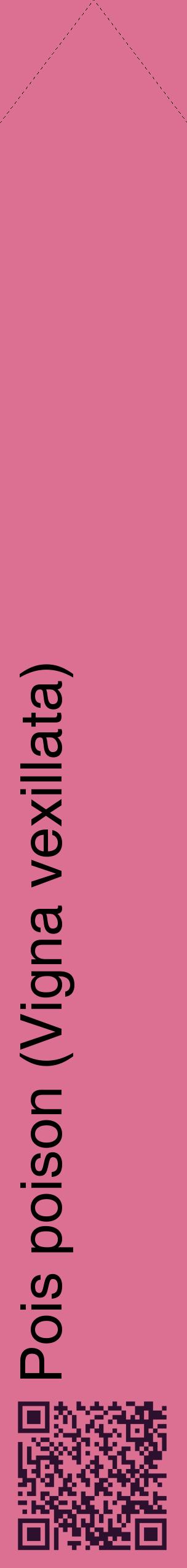 Étiquette de : Vigna vexillata - format c - style noire44_simplehel avec qrcode et comestibilité