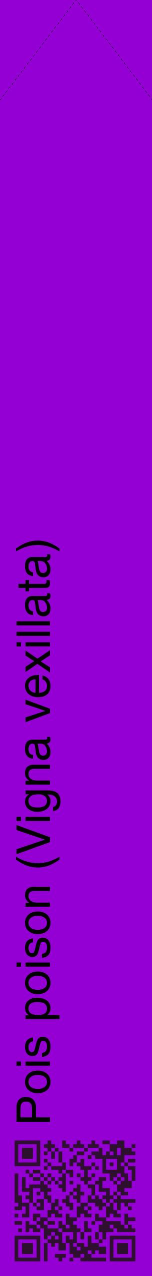 Étiquette de : Vigna vexillata - format c - style noire48_simplehel avec qrcode et comestibilité