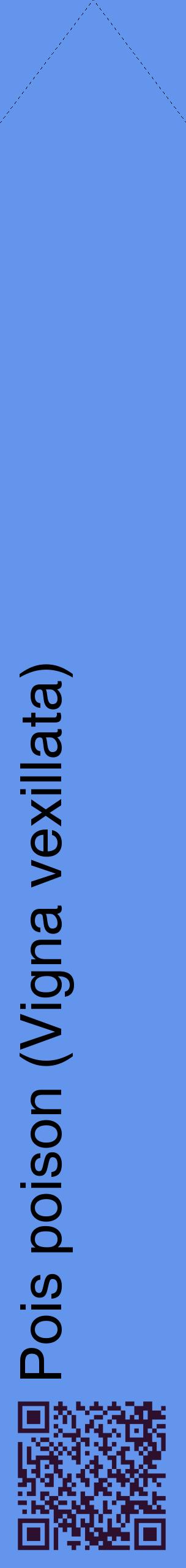 Étiquette de : Vigna vexillata - format c - style noire4_simplehel avec qrcode et comestibilité