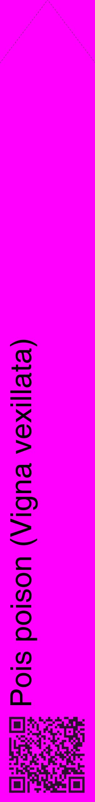 Étiquette de : Vigna vexillata - format c - style noire51_simplehel avec qrcode et comestibilité