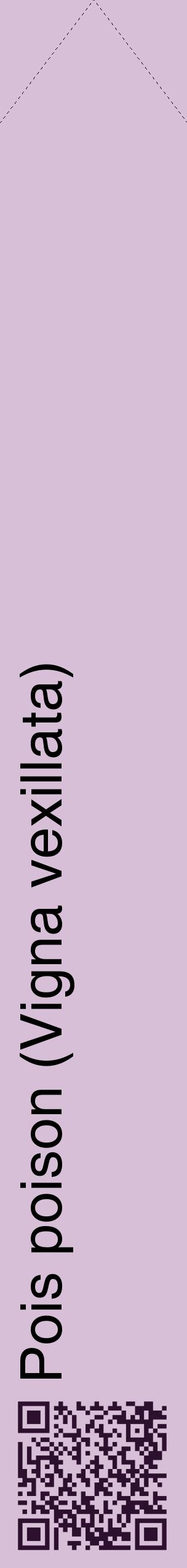 Étiquette de : Vigna vexillata - format c - style noire54_simplehel avec qrcode et comestibilité