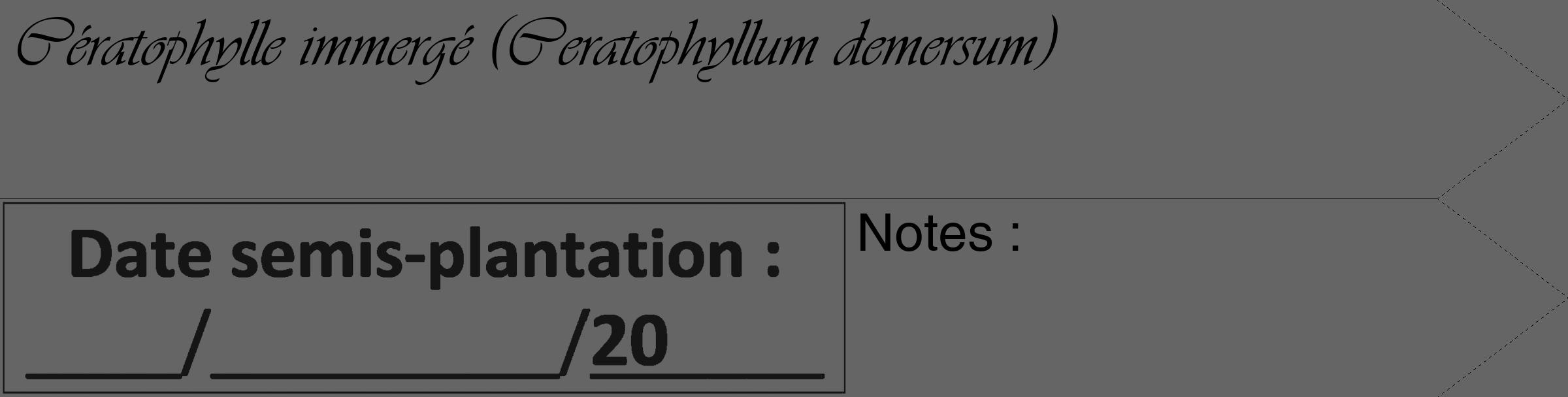 Étiquette de : Ceratophyllum demersum - format c - style noire32_simple_simpleviv avec comestibilité