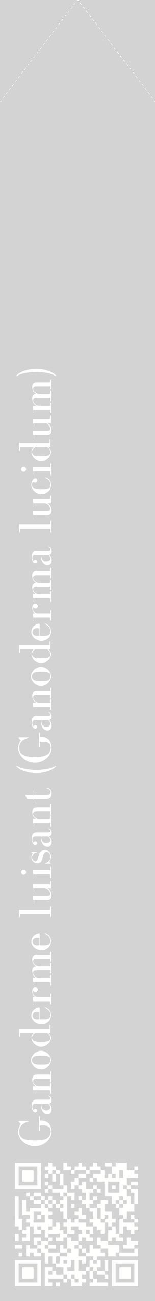 Étiquette de : Ganoderma lucidum - format c - style blanche56_simplebod avec qrcode et comestibilité