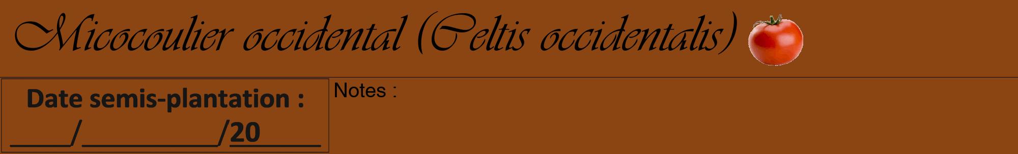 Étiquette de : Celtis occidentalis - format a - style noire30viv avec comestibilité simplifiée