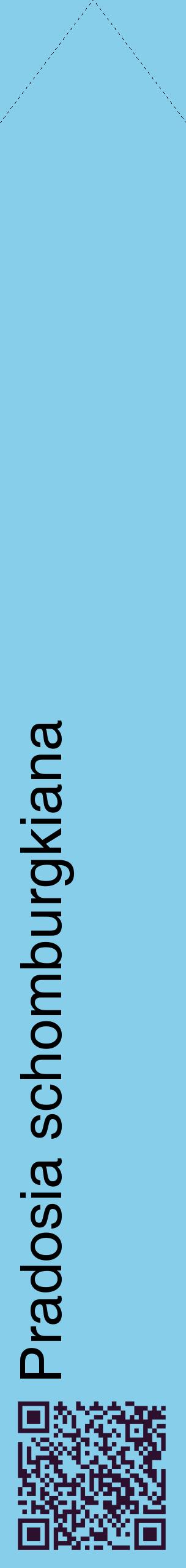 Étiquette de : Pradosia schomburgkiana - format c - style noire1_simplehel avec qrcode et comestibilité