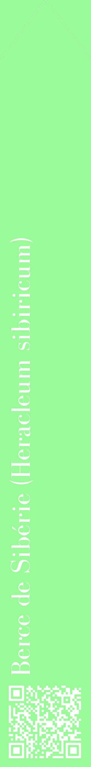 Étiquette de : Heracleum sibiricum - format c - style blanche14_simplebod avec qrcode et comestibilité